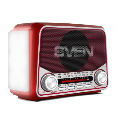 Boxa portabila SVEN SRP-150, Red / 3W / Bluetooth / FM/AM/SW Radio / USB / microSD
