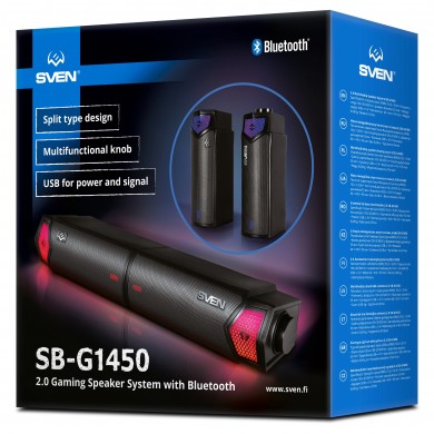 Soundbar gaming compact SVEN SB-G1450 / 10W RMS / Bluetooth