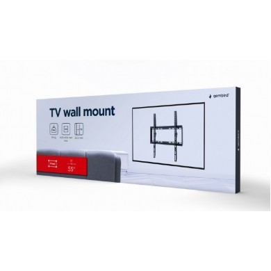 Suport TV de perete (fix) 32&rdquo;-55&rdquo; Gembird &rdquo;WM-55F-04&rdquo;, Black