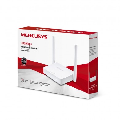 Wireless Router MERCUSYS MW301R / N300 / Wi-Fi4 / 1WAN+4LAN / 2 external antennas