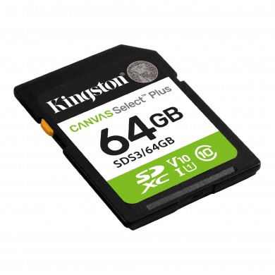 Card de memorie SD  64GB Kingston Canvas Select Plus, 150MB/s