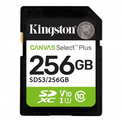 Card de memorie SD 256GB Kingston Canvas Select Plus, 150MB/s