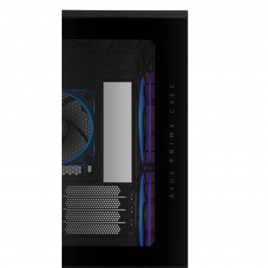 Carcasa ASUS Prime AP202 ARGB Tempered Glass/ noPSU / 3x MR120 ARGB fans/ mATX / Black