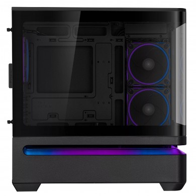 Carcasa ASUS Prime AP202 ARGB Tempered Glass/ noPSU / 3x MR120 ARGB fans/ mATX / Black