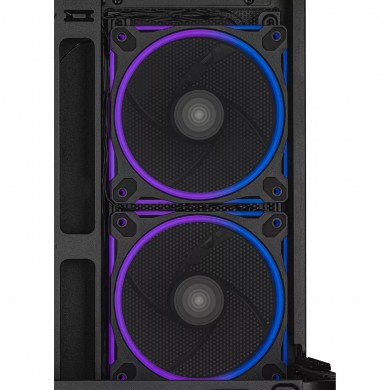 Carcasa ASUS Prime AP202 ARGB Tempered Glass/ noPSU / 3x MR120 ARGB fans/ mATX / Black