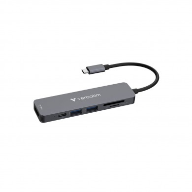 Adaptor Multiport USB-C Verbatim Essentials/ HDMI, USB-C PD, USB-A 3.2 Gen 1, USB-A, SD & microSD