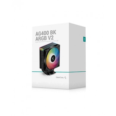 Cooler DEEPCOOL AG400 BK ARGB V2 / Universal / 220W / 500~2000rpm, <31.6dBA / 75.89CFM / Black