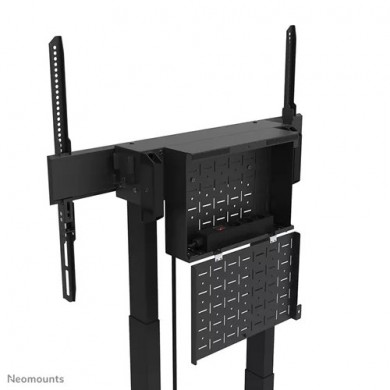 Suport TV motorizat de podea, rezistent, cu roti, pentru 55-100&rdquo; Neomounts FL55-875BL1