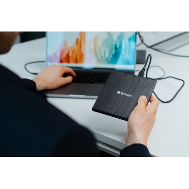 External Slimline Blu-Ray Writer with USB3.2 VERBATIM