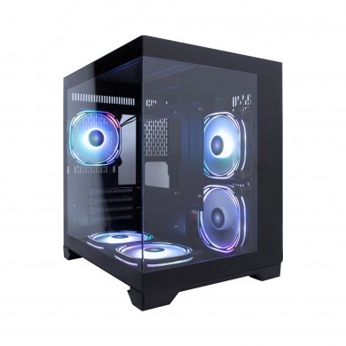 Carcasa 1STPLAYER MV5-TP / no PSU / Side-Window / 7x120mm / mATX / White