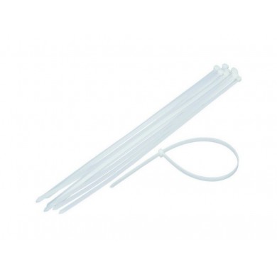 Cable Organizers NYTFR-250x3.6-W, Nylon cable ties, 250 x 3.6 mm, UV resistant, bag of 100 pcs, white
