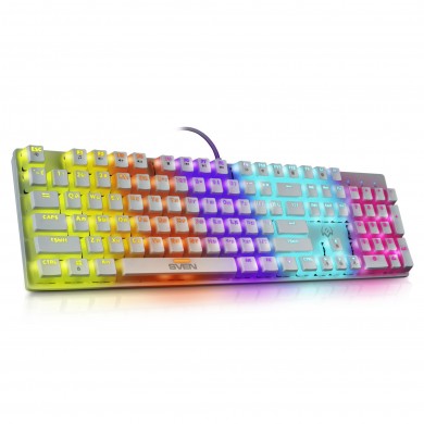Tastatura Gaming Mecanica SVEN KB-G9200 RGB / USB / 1.8m / White