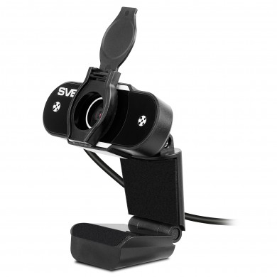 Camera SVEN IC-915 HD, Microphone, 720p/30fps HD pixel CMOS sensor, USB2.0, 3.5mm jack, Protective lens shield, Black