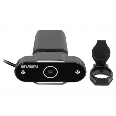 Camera SVEN IC-915 HD, Microphone, 720p/30fps HD pixel CMOS sensor, USB2.0, 3.5mm jack, Protective lens shield, Black