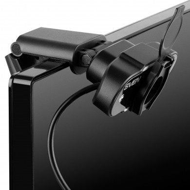 Camera SVEN IC-915 HD, Microphone, 720p/30fps HD pixel CMOS sensor, USB2.0, 3.5mm jack, Protective lens shield, Black