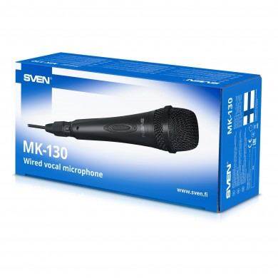Microfon SVEN MK-130 / 3.5mm mini-jack, 6.7mm jack/ 3m / Black