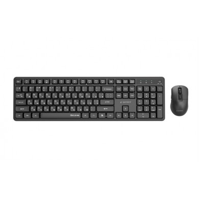 Tastatura si Mouse Wireless Gembird KBS-WMS-01-CYRL, Black