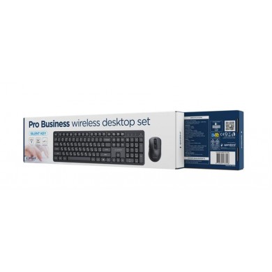 Tastatura si Mouse Wireless Gembird KBS-WMS-01-CYRL, Black