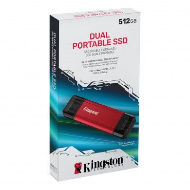 SSD Portabil Kingston SPSD/ 512GB/ USB Type-A/Type-C