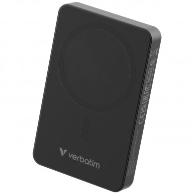 Power Bank Magnetic Wireless Verbatim Charge'n'Go Essentials / 10000 mAh / Black