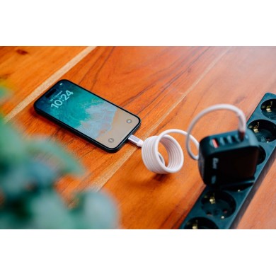 Cablu USB-C to USB-C Verbatim Sync & Charge Magnetic 60W / 1.2 m/  Grey