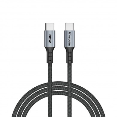 Cablu USB-C to USB-C Verbatim Sync & Charge 60W / 1.2 m/  Black