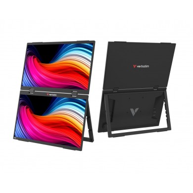 15.6&rdquo; Monitor Dual Portabil VERBATIM DUAL / 2xFHD/ 4ms / Black