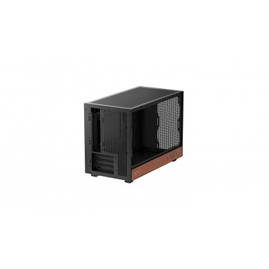 Carcasa DEEPCOOL CH260 WOOD / w/oPSU / Side-Window / mATX