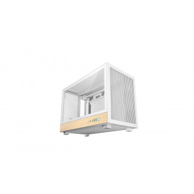 Carcasa DEEPCOOL CH260 WOOD WH / w/oPSU / Side-Window / mATX