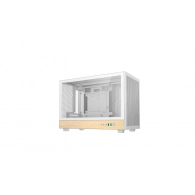 Carcasa DEEPCOOL CH260 WOOD WH / w/oPSU / Side-Window / mATX