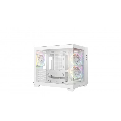 Carcasa DEEPCOOL CG330 3F WH / w/oPSU / Side panel / 3x A-RGB 120mm, 1x140mm / ATX