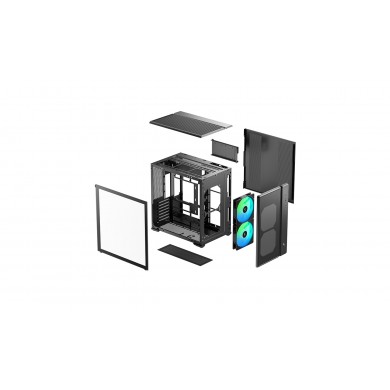Carcasa DEEPCOOL CG590 MESH 2F / w/oPSU / 2x160mm / ATX