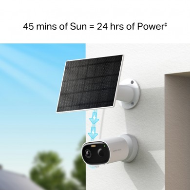 Camera inteligenta cu baterie si panou solarMERCUSYS MC410 KIT, White