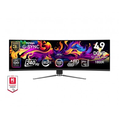 49.0” Monitor MSI MPG 491CQPX QD-OLED/ Curved/ 4K/ 32:9/ 1ms/ 240Hz 49.0” Monitor MSI MPG 491CQPX QD-OLED/ Curved/ 4K/ 32:9/ 1ms/ 240Hz