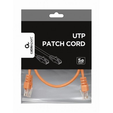 UTP Cat.5e Patch cord, 0.25m, Orange
