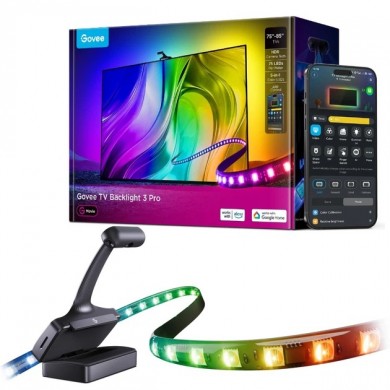 GOVEE RGBIC Envisual TV Backlight T3 Pro with Three Cameras (75”-85”) GOVEE RGBIC Envisual TV Backlight T3 Pro with Three Cameras (75”-85”)
