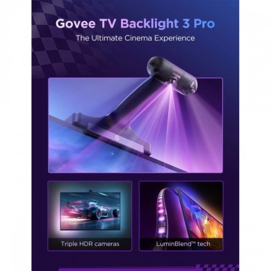 GOVEE RGBIC Envisual TV Backlight T3 Pro with Three Cameras (75”-85”) GOVEE RGBIC Envisual TV Backlight T3 Pro with Three Cameras (75”-85”)