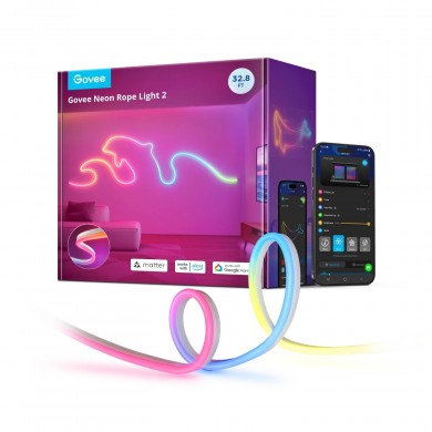 Banda luminoasa LED Govee Neon Rope Light 2, 10m Banda luminoasa LED Govee Neon Rope Light 2, 10m