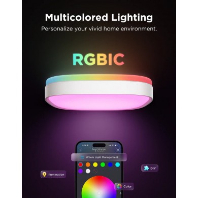 Lampa de tavan inteligenta GOVEE Square 12” RGBWW + RGBIC Lampa de tavan inteligenta GOVEE Square 12” RGBWW + RGBIC