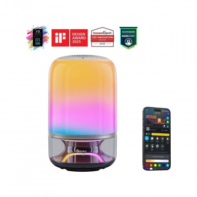 Govee Table Lamp 2 Pro x Sound by JBL - lampa de masa inteligenta cu boxe JBL, RGBW si o baterie de 5200 mAh Govee Table Lamp 2 Pro x Sound by JBL - lampa de masa inteligenta cu boxe JBL, RGBW si o baterie de 5200 mAh