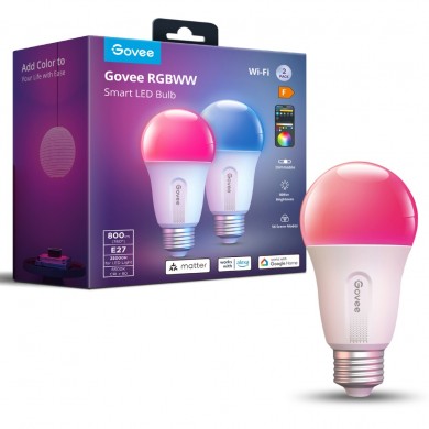 Bec LED inteligent GOVEE RGBWW (2 Pack) E27 Bec LED inteligent GOVEE RGBWW (2 Pack) E27