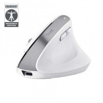 Mouse ergonomic wireless Trust Bayo+ / 2.4GHz/ Bluetooth/ White