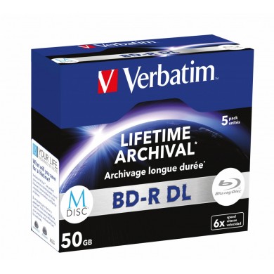 Verbatim M-Disk BD-R DL Lifetime Archival 50GB 6X, Matt Silver