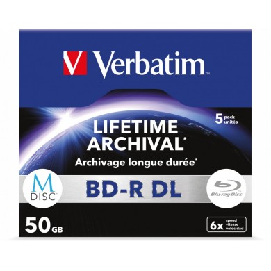 Verbatim M-Disk BD-R DL Lifetime Archival 50GB 6X, Matt Silver