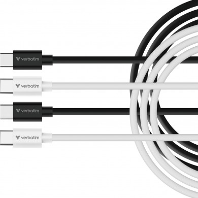 Cablu USB-C to USB-C Verbatim Essentials Sync & Charge 60W / 2 pack/ 1 m
