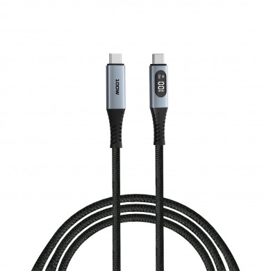 Cablu cu Display al puterii USB-C to USB-C Verbatim Sync & Charge 100W / 1.2 m