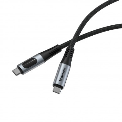 Cablu cu Display al puterii USB-C to USB-C Verbatim Sync & Charge 100W / 1.2 m
