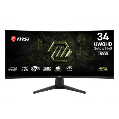 34.0&rdquo; Monitor Gaming MSI MAG 346CQDF E20/ Curved/ UWQHD/ 1ms/ 21:9/ 400Hz