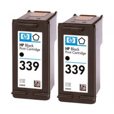 HP 339 (C9504EE) Black Cartridge 2-pack of C8767EE for Photosmart 8450; OfficeJet 7410.