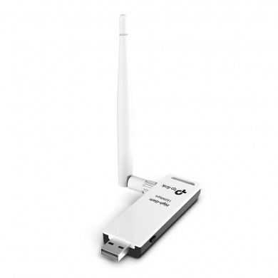TP-LINK TL-WN722N  N150 Wireless USB Adapter, 150Mbps on 2.4GHz, 802.11g/b/n, High Gain, 1 detachable antenna